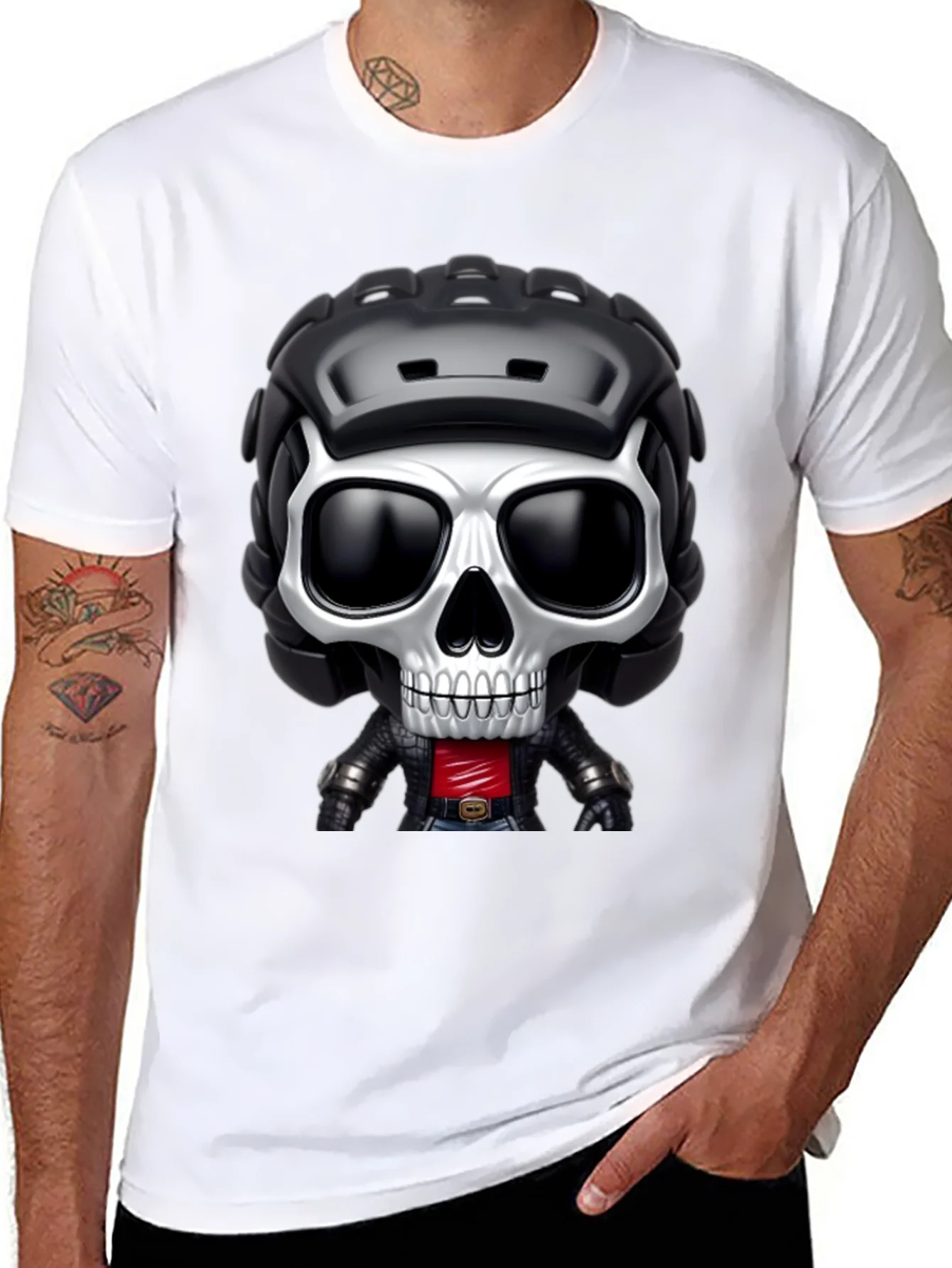 Skull Rider Graphic Tee - Black