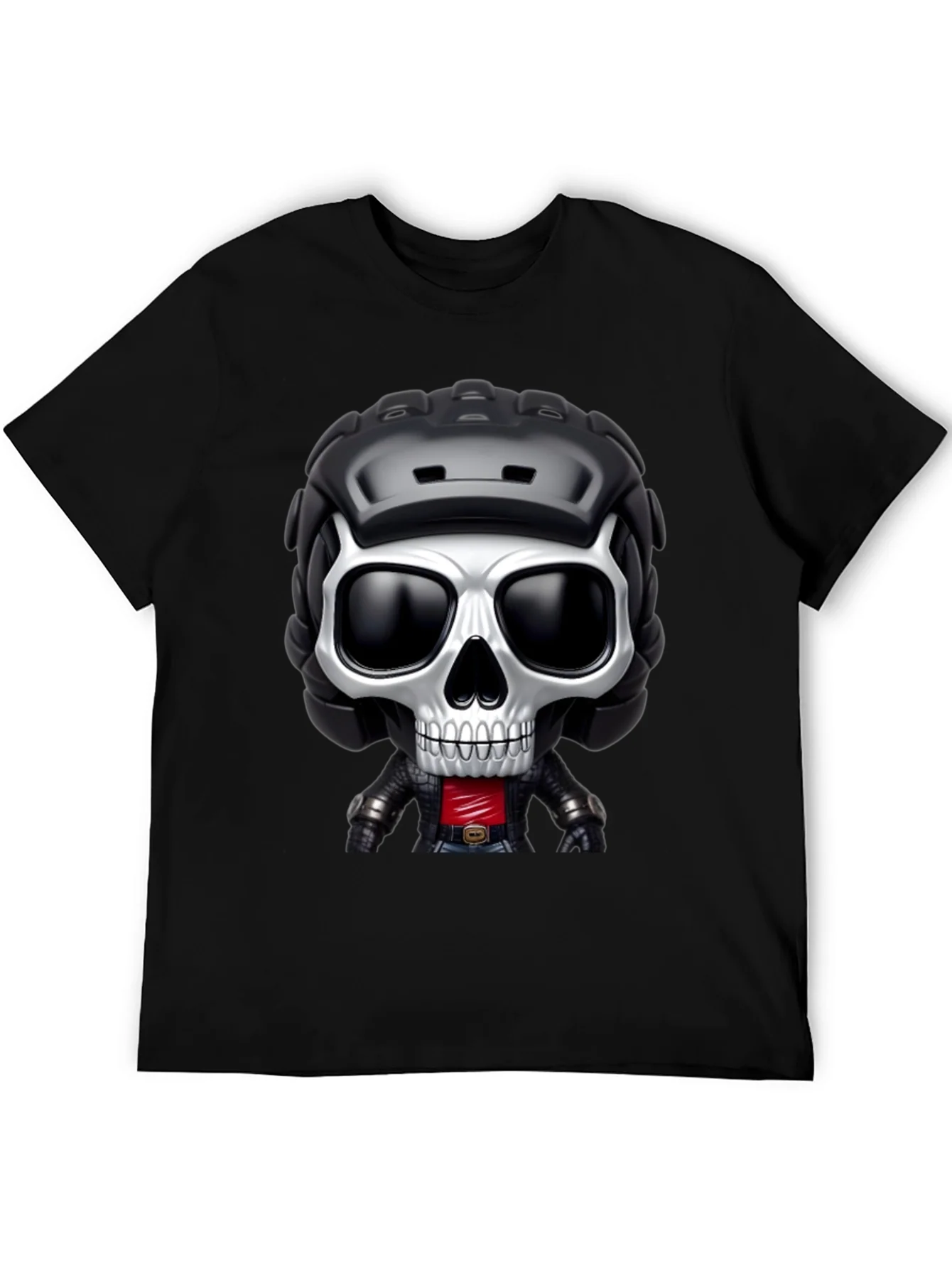 Skull Rider Graphic Tee - Black