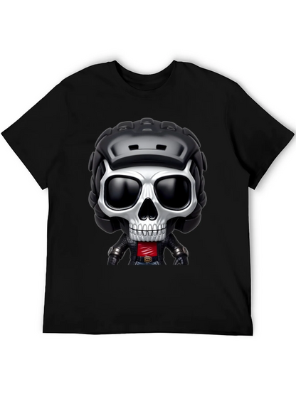 Skull Rider Graphic Tee - Black