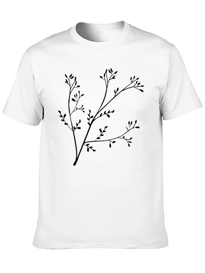 Black Branch Print T-Shirt